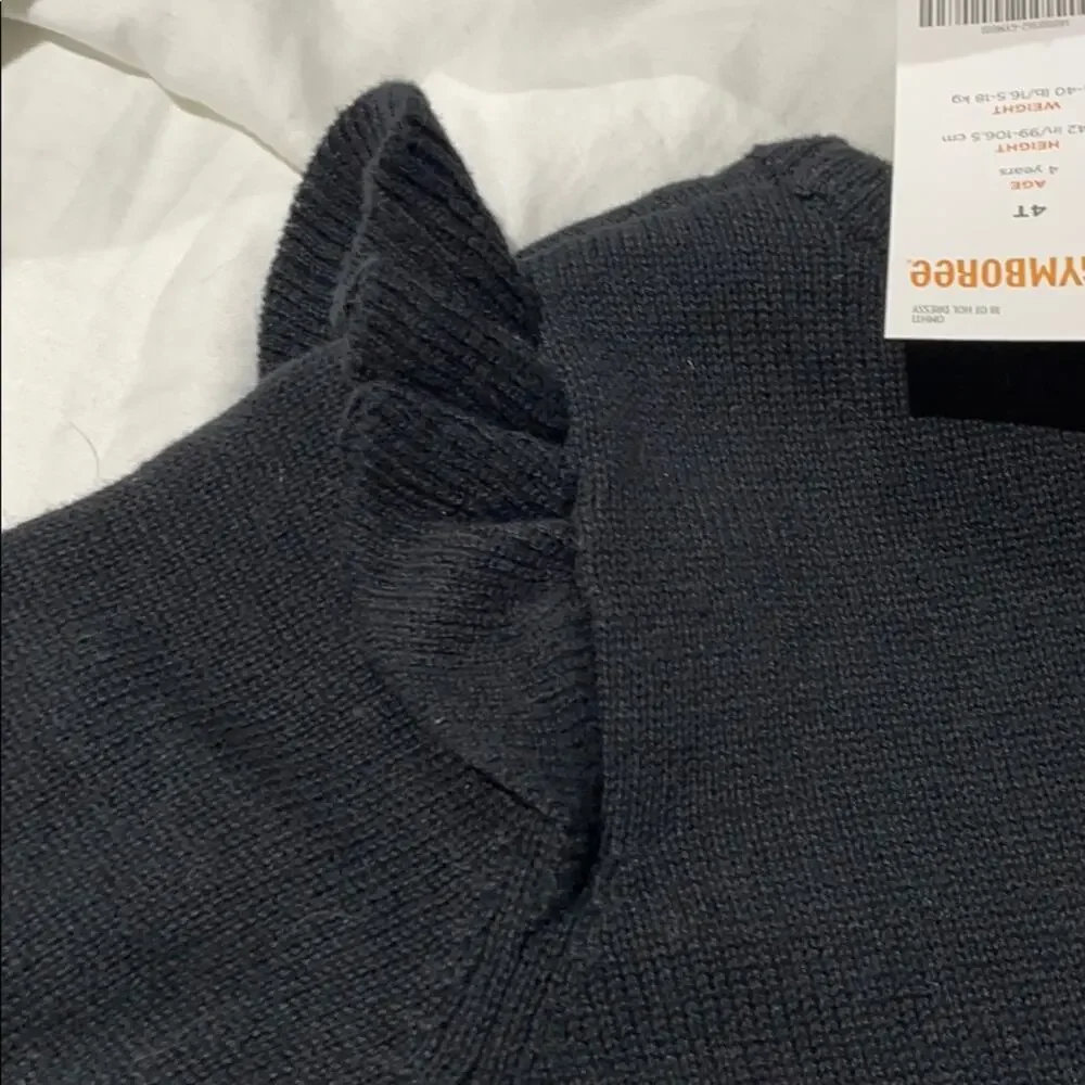 Gymboree 4t black snowflake sweater dress NWT